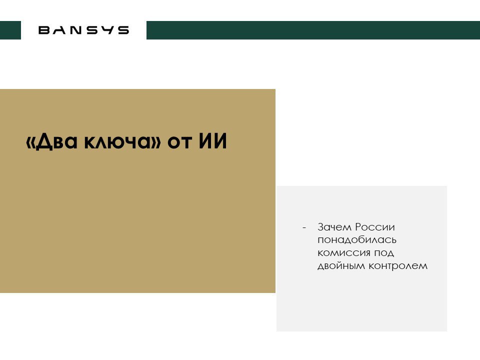 «Два ключа» от ИИ: зачем России понадобилась комиссия под двойным контролем